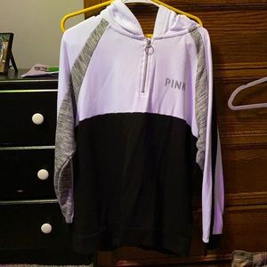 Half zip pink sweater